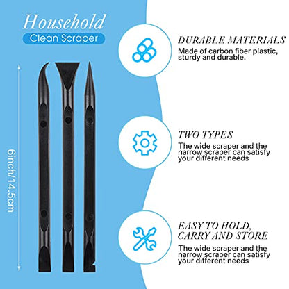 Honoson 9 Pcs Cleaning Scraper Tool Detailing Picks Non Scratch, Black - color: Black