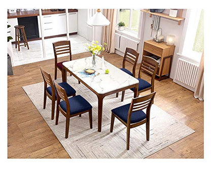 Fuloon Dining Chair Seat Covers Stretch Slipcovers, 6 Pack, Navy Blue - color: Navy Blue, size: Not Waterproof