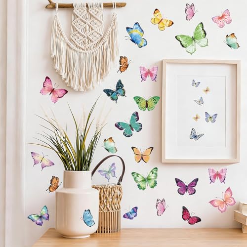Butterfly Wall Decals, 8 Sheets 76 Pcs - color: Butterfly