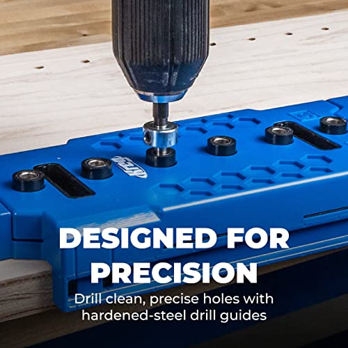 Kreg Shelf Pin Jig 1/4 Inch, Cabinet Shelf Drilling Jig, KMA3225 - size: 6mm x 38mm