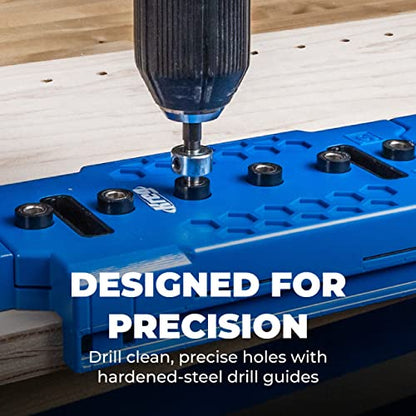 Kreg Shelf Pin Jig 1/4 Inch, Cabinet Shelf Drilling Jig, KMA3225 - size: 6mm x 38mm