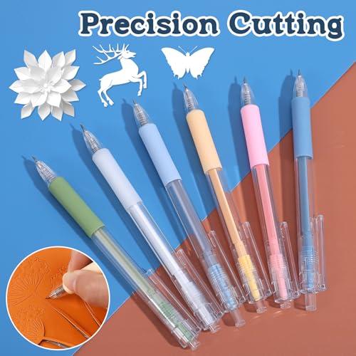Craft Cutting Tools 6 Pcs Knife Pen Precision Craft Paper Cutter