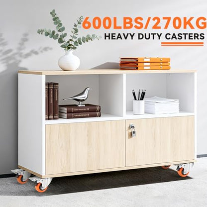 W B D WEIBIDA 2" Plate Caster Wheels Heavy Duty 600 Lbs Load Capacity Swivel Casters with Brake Set of 4, Safety Dual Locking, No Noise Wheels for Furniture, Carts (Screws and Screwdriver) - size: 2 INCH