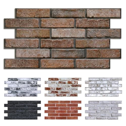 Commomy Faux Brick 3D Wall Panels - Not Real Brick 12 pcs of 22.8" x 11.8" - color: ‎Large Brick-O