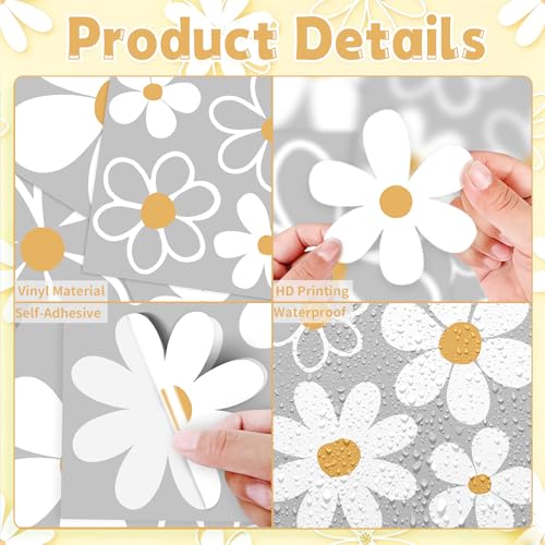 Large Daisy Wall Decals, 12 Sheets 36 Pcs - color: Large Daisy