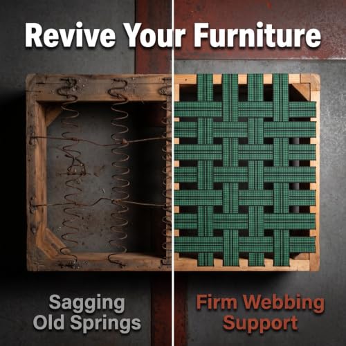 Upholstery Webbing Chair Couch Material Replacement,Elastic Webbing Latex Band,Furniture Repair DIY Elasbelt