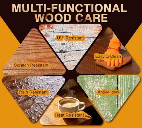 Water Based Wood Stain 8.5oz, Dark Oak – Indoor Outdoor Furniture Stain - color: Dark Oak
