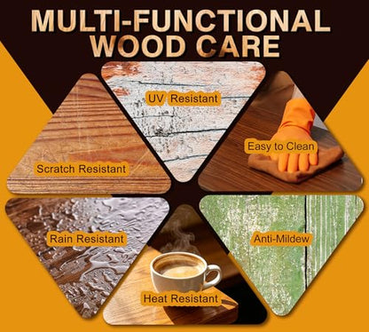Water Based Wood Stain 8.5oz, Dark Oak – Indoor Outdoor Furniture Stain - color: Dark Oak