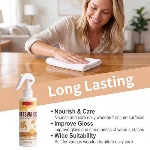 Wood Polish Beeswax Conditioner, Restore Furniture Floor Table, Nourish dry