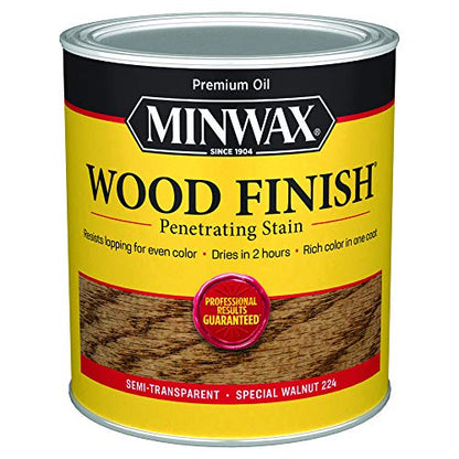 Minwax Wood Finish, Special Walnut, 1 Quart - color: Special Walnut, size: 0.25 Gallon
