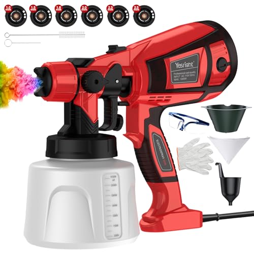 1000W Electric Paint Sprayer, 1400ml for Furniture Fence Cabinets