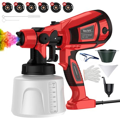 1000W Electric Paint Sprayer, 1400ml for Furniture Fence Cabinets