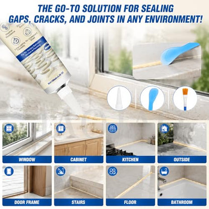 JAOJAO Almond Caulk, Waterproof, Shrink & Crack Proof Caulking - color: Almond, size: 100ML