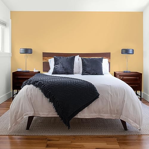 Glidden Total Interior Wall Paint & Primer All-in-One, Honey Bunny/Yellow, Flat, 1 Gallon - color: Honey Bunny, size: 128 Fl Oz (Pack of 1)