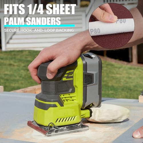 120 Pcs 1/4 Sheet Sandpaper, Assorted 60 80 120 150 180 240 400 600 Grit Sand Paper, Sandpaper Assortment with Hook & Loop Backing for Wood Wood Automotive Palm Sanders Wet Dry Sanding