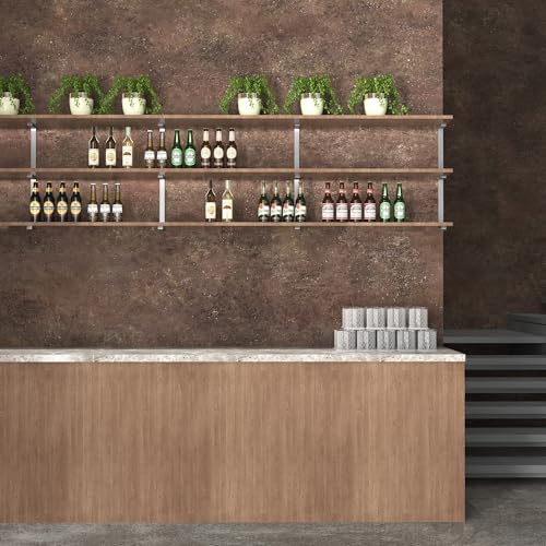 48x354in Extra Wide Concrete Wallpaper Peel and Stick Retro Brick Red Granite Countertop Contact Paper Brown Rock Wall Paper Matte Thick Bubble-Free Design Waterproof Self-Adhesive Vinyl Wall Stickers - color: Brick Red, size: 48" x 354"