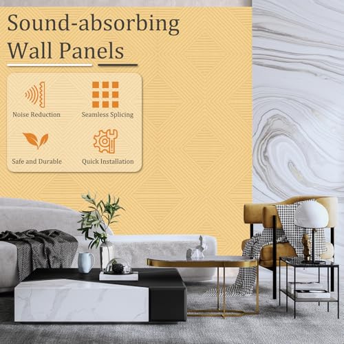 Acoustic Wall Panels, 6 Pack Decorative Art Soundproof Panel