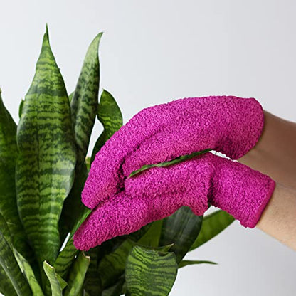Bencailor 4 Pair Microfiber Dust Mitt, Black, Purple, Rose Red, Dark Blue - color: Black, Purple, Rose Red, Dark Blue