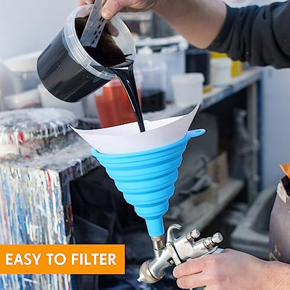 Boao 50 Packs Paint Strainers Cone Paint Filter with 190 ΜM Filter Tips