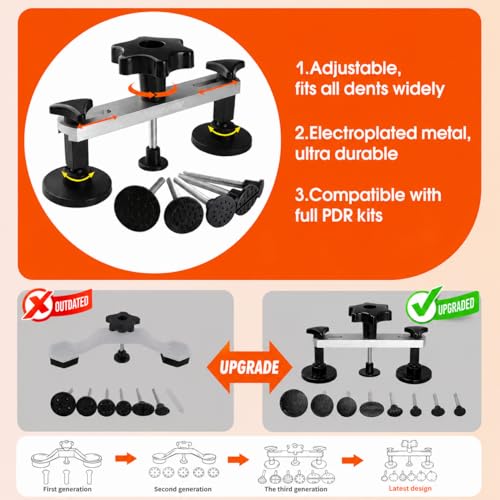 Car Dent Puller Kit - Car Dent Remover for Door Dings & Hail Damage - color: Black 02