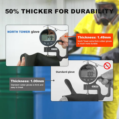 North Tower Heavy-Duty Latex Chemical Resistant Gloves,Long Rubber Gloves ﻿ - size: 18“