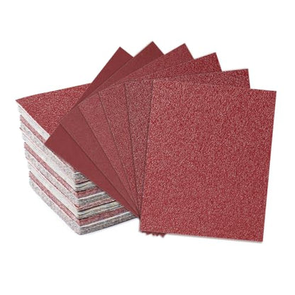 55 Pcs 1/4 Sheet Sandpaper,4-1/2 x 5-1/2 Inch 40 60 80 120 180 240 Grit - style: 55pcs P40 60 80 120 180 240