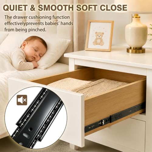 Soft Close Drawer Slides,Drawer Slides 20 Inches Slides for Bedroom - size: 20 Inches