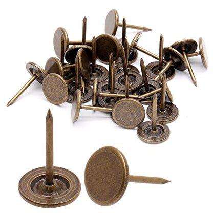 Piutouyar Bronze Flat Head Upholstery Tacks, 100 Pcs, 11mm x 17mm - size: style4