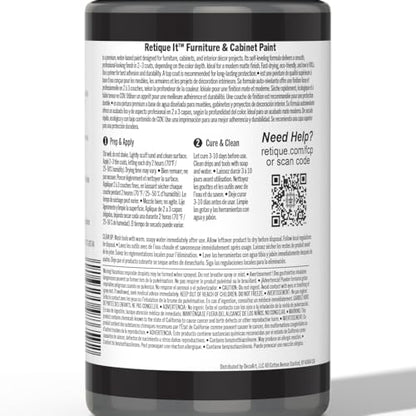 Retique It Chalk Furniture Paint, 32 Fl Oz (Pack of 1), 06 Greystone - color: 06 Greystone, size: 32 Fl Oz (Pack of 1)