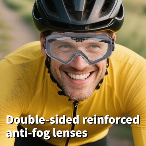 ANSI Z87.1 Safety Goggles, Anti-Fog Scratch-Resistant Eye Protection, Black - style: Goggles Black