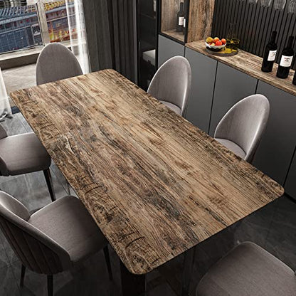 3yecao Brown/Grey Wood Wallpaper for Table Faux Wood Grain Contact Paper - color: Brown, size: 16" x 354"
