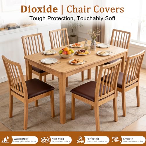 Chair Covers Waterproof,Chair Covers for Dining Chairs,Coffee,Set of 2 - color: Model a - Coffee, size: set of 2