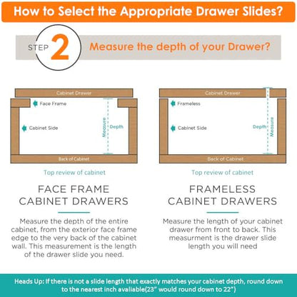 HBL'2 Pairs Soft Close Drawer Slides 12 inch,Full Extension,200Lbs Load