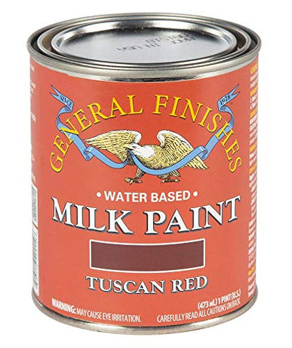 General Finishes Water Based Milk Paint, 1 Pint, Tuscan Red - color: Tuscan Red, size: 16 Fl Oz (Pack of 1)