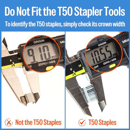 meite 71/10 22 Gauge 304 Stainless Steel Upholstery Staples, 3/8-Inch Crown with 3/8-Inch Leg Length, Heavy Duty Staples for Construction, Furniture, Crafts & DIY Projects (1 Case - 20 Boxes) - size: 3/8" (10 mm), style: 1 Case (20 Boxes)