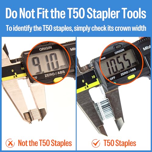 meite 71/10 22 Gauge 304 Stainless Steel Upholstery Staples, 3/8-Inch Crown with 3/8-Inch Leg Length, Heavy Duty Staples for Construction, Furniture, Crafts & DIY Projects (5 Boxes) - size: 3/8" (10 mm), style: 5 Boxes