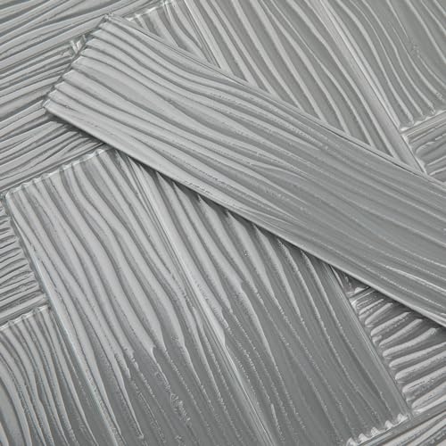 Lovdeco Grey Water Wave Glass Subway Tile, Glass for Bathroom Kitchen Backsplash Wall, 3 x 12 Inch, 4 Sq.Ft. - color: Gray, size: 3 x 12 Inch