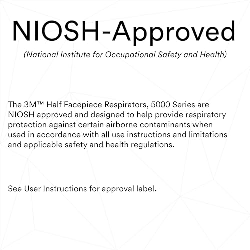 3M Half Facepiece Disposable Respirator, Organic Vapor, NIOSH Approved, Lightweight, Pre-assembled, No Maintenance - style: Large