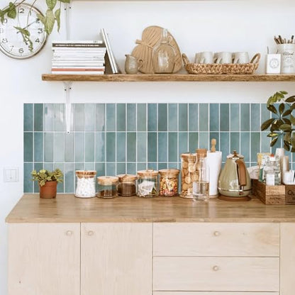 Alwayspon 12×12inch×10Pcs 2.5mm Thick Version Turquoise Marble Style 3D Vinyl Backsplash Tiles, Self-Adhesive Peel and Stick Wall Tile Stickers Stick on Subway Tiles for Kitchen Bathroom Wall - color: Turquoise