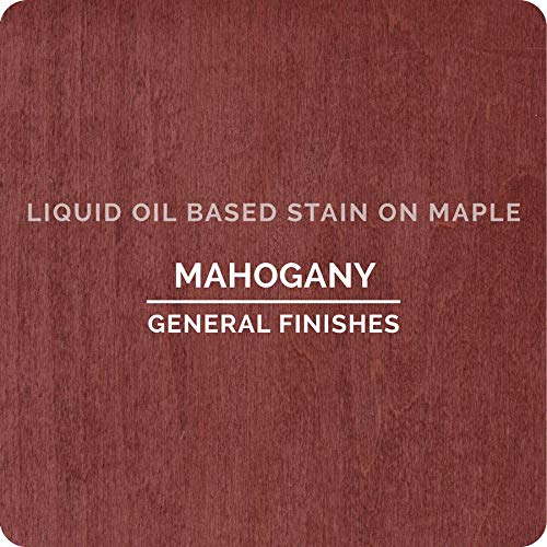 General Finishes Oil Based Penetrating Wood Stain, 1/2 Pint, Mahogany - color: Mahogany, size: 1 Half-Pint