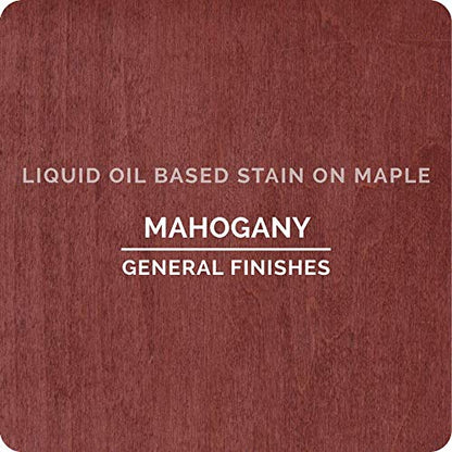 General Finishes Oil Based Penetrating Wood Stain, 1/2 Pint, Mahogany - color: Mahogany, size: 1 Half-Pint
