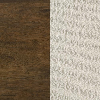 Coaster Kehoe Upholstered Dining Chair Set of 2, Walnut and Cream 193932WAL - color: Walnut/Cream