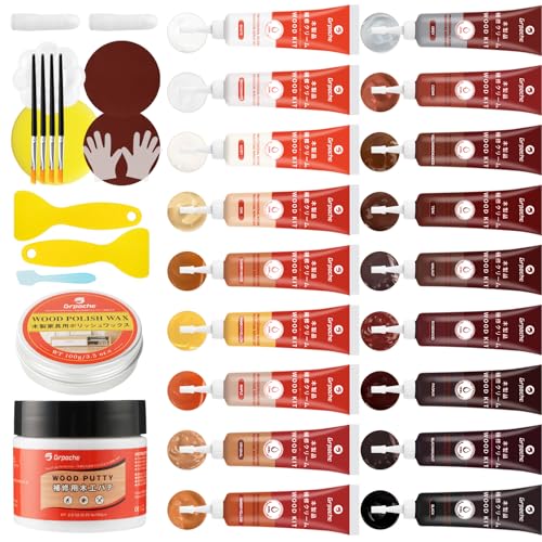 Wood Furniture Repair Kit, 18 Colors Wood Filler Putty Touch Up Paint - color: 18 Colors