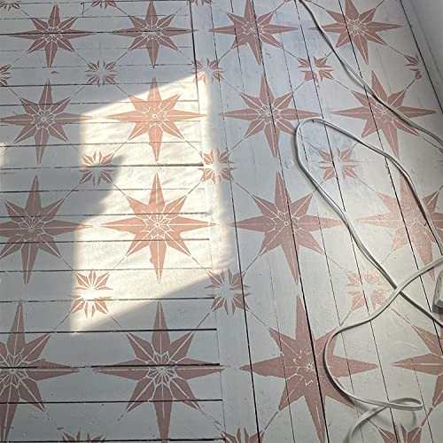 4 Pieces 12x12 Inch Reusable Template for Painting, Tile Stencils for Painting on Wood, Wall, Floor, Concrete Template for Patio, Large Stencils for Painting Floors - size: 12x12