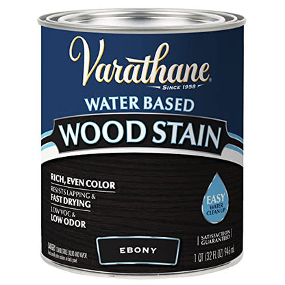 Varathane Ebony Wood Stain - color: Ebony, size: 1 Quart (Pack of 1)