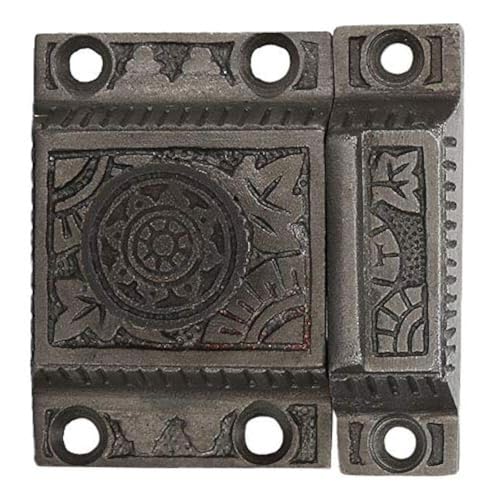 A29 Cabinet Latch, Cast Iron, Windsor Design, Antique Iron Finish - color: Antique Iron-A
