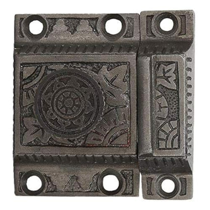 A29 Cabinet Latch, Cast Iron, Windsor Design, Antique Iron Finish - color: Antique Iron-A