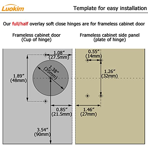 20Pcs Soft Close Full Overlay Cabinet Hinges with Clip-On Plate - color: Full Overlay, size: 20 Pieces