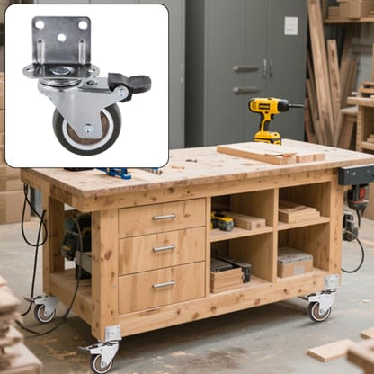 Semetall 2 Inch Side Mount Casters L-Shaped Set of 4 - style: A-78