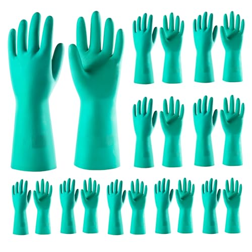 ThxToms 10 Pairs Nitrile Chemical Resistant Gloves, Latex Rubber Free, L - color: Pack of 10, size: Large
